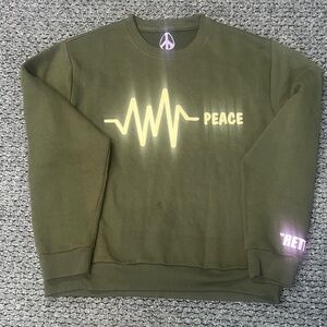 Olive Green Peace Sweater